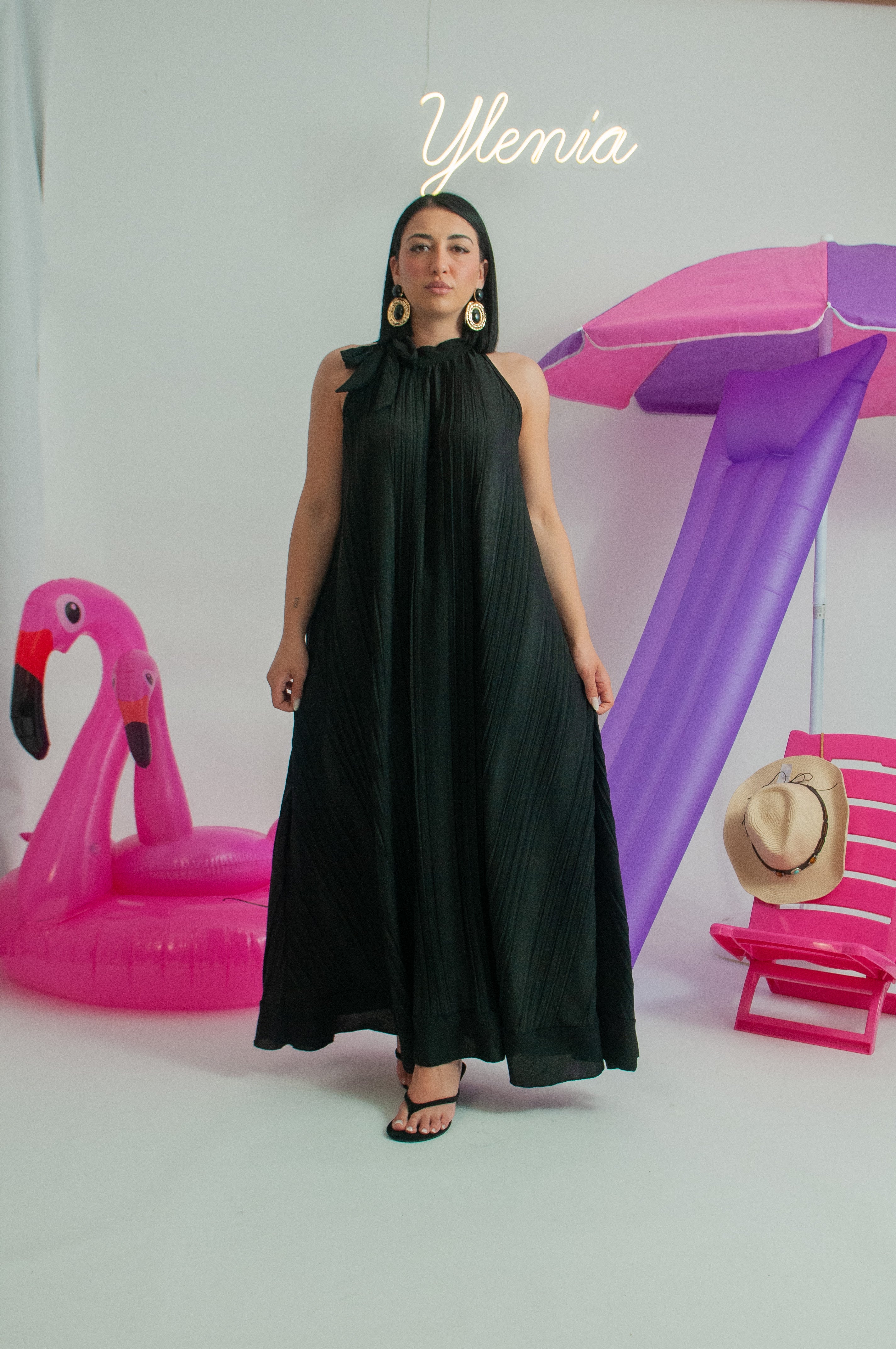 Dress plissettato