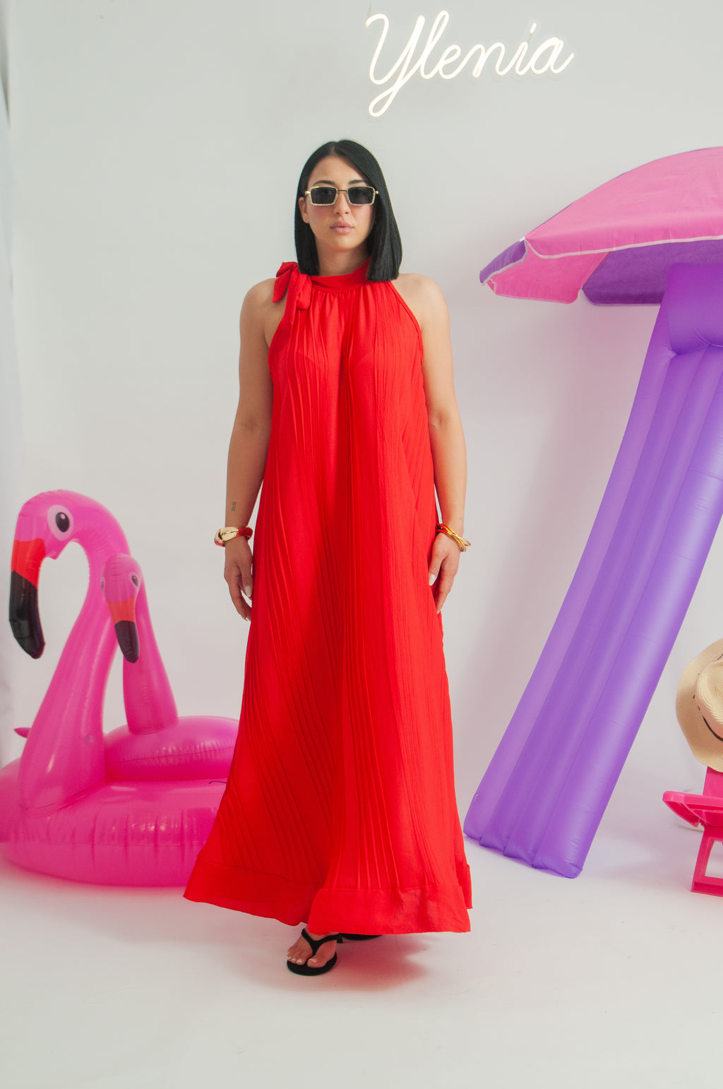 Dress plissettato