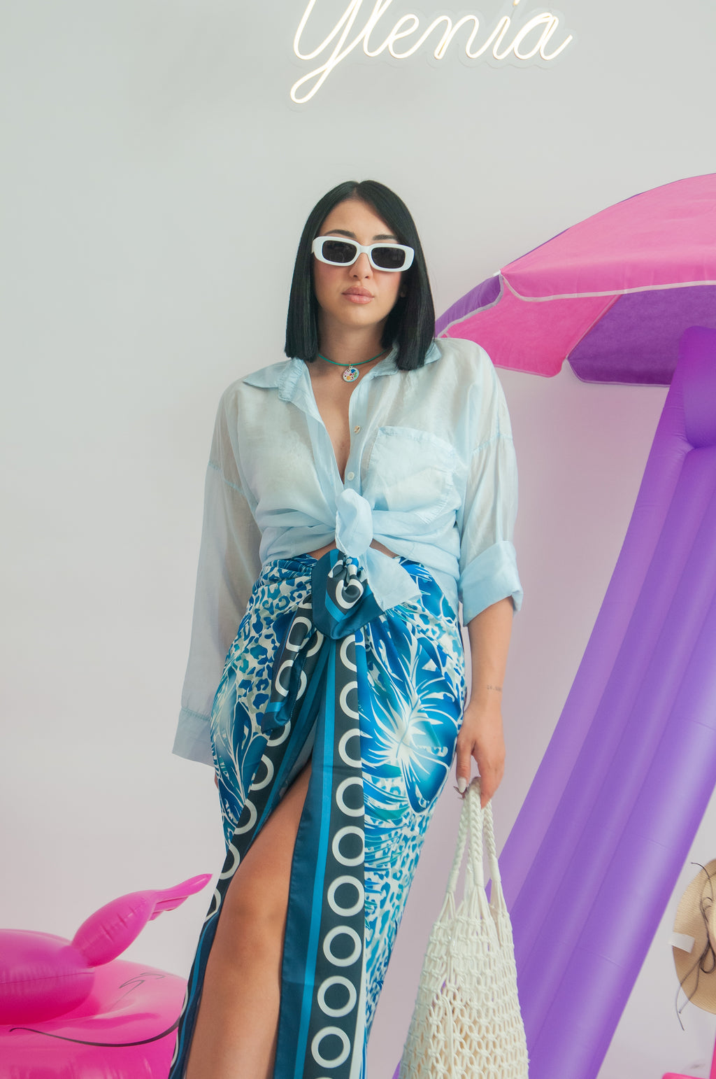 Camicia velata con tasca