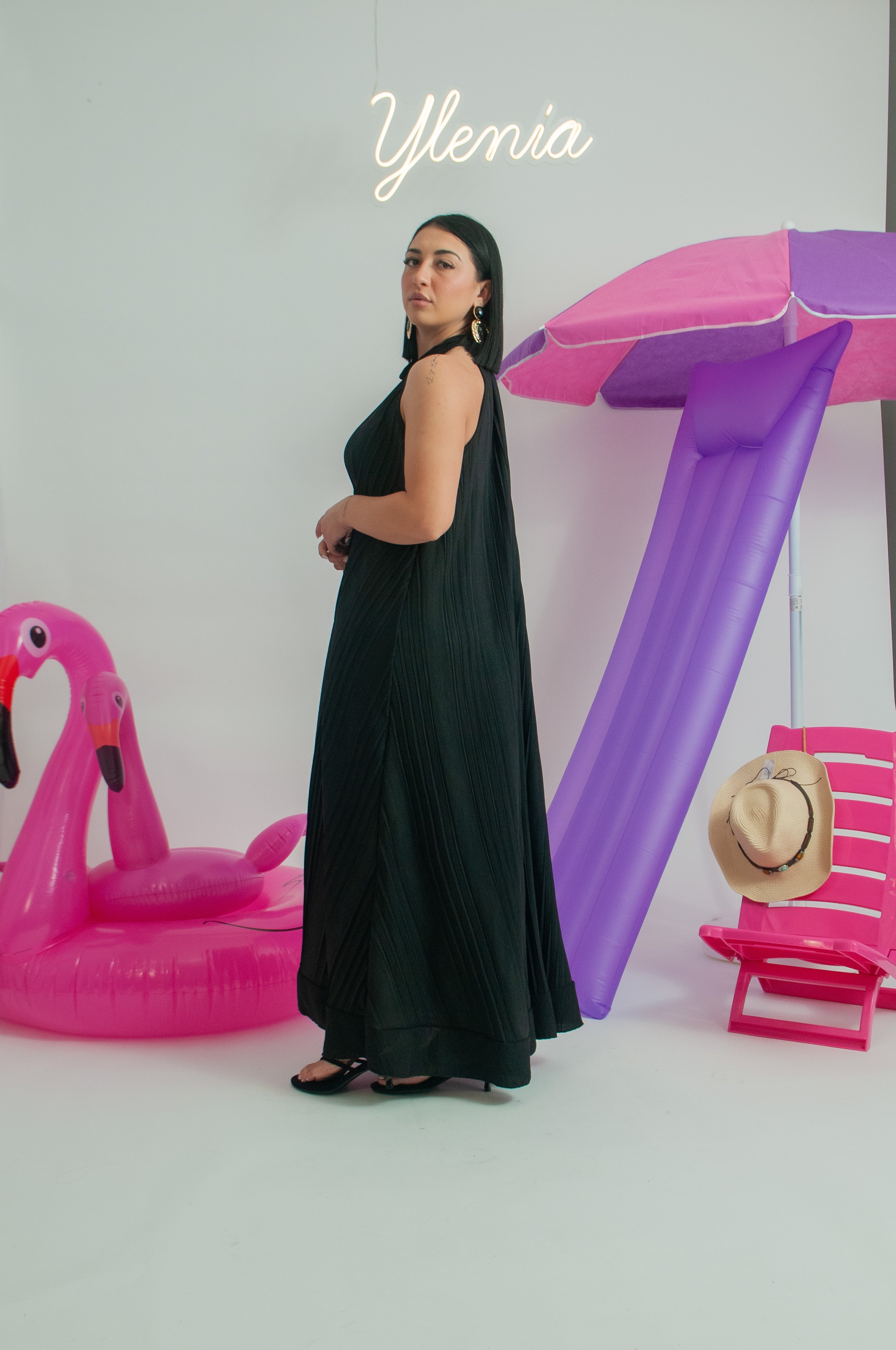 Dress plissettato