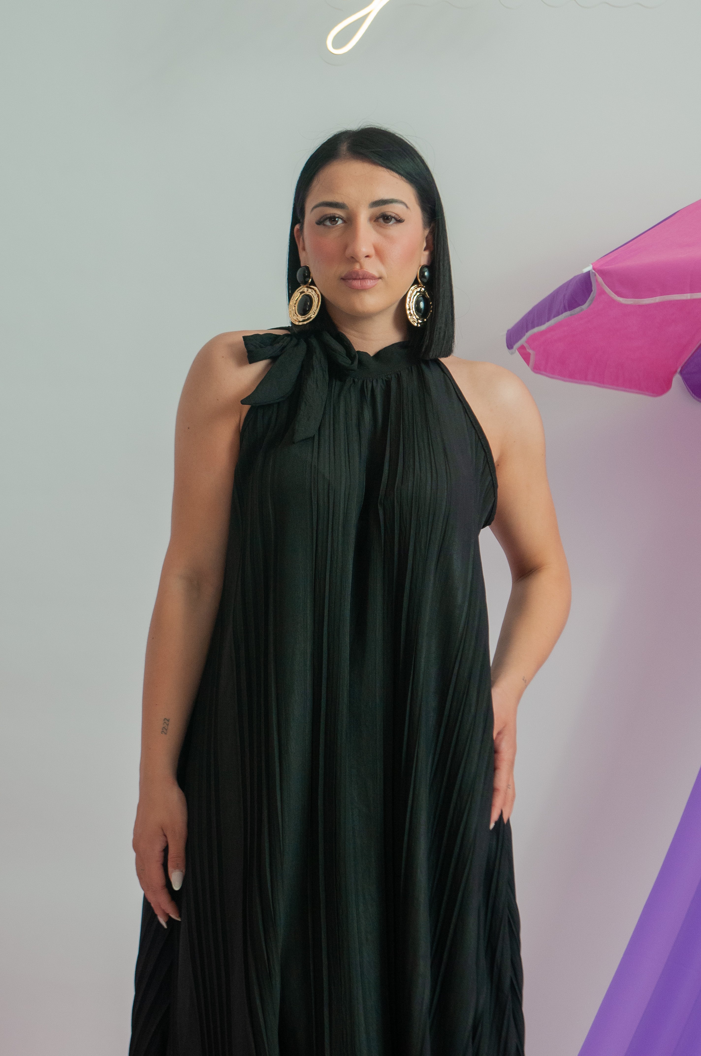 Dress plissettato
