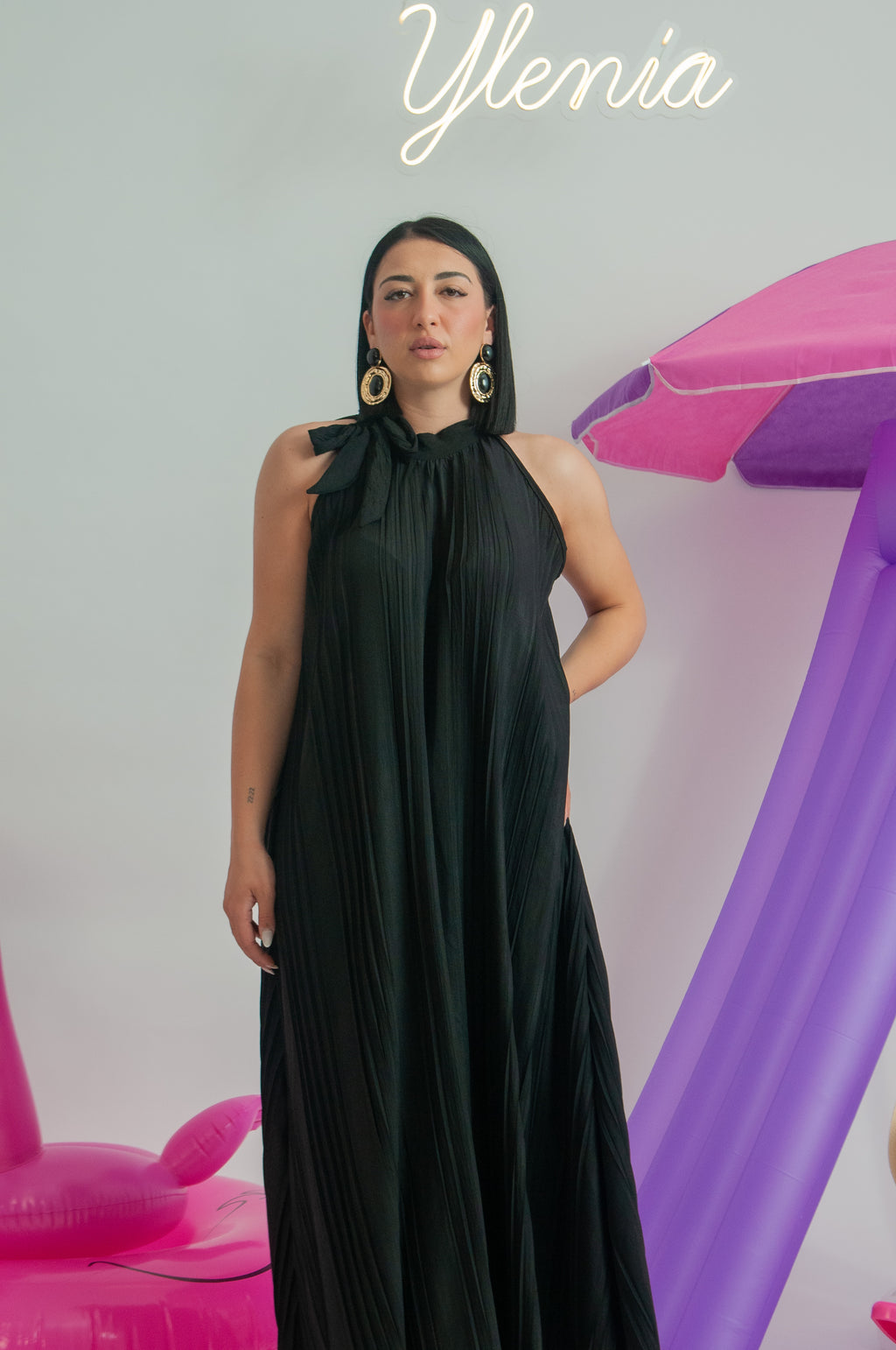 Dress plissettato